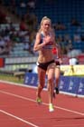 Eilish McColgan wins the 3000 metres steeplechase at the Sainsbury's British Championships, Birmingham.